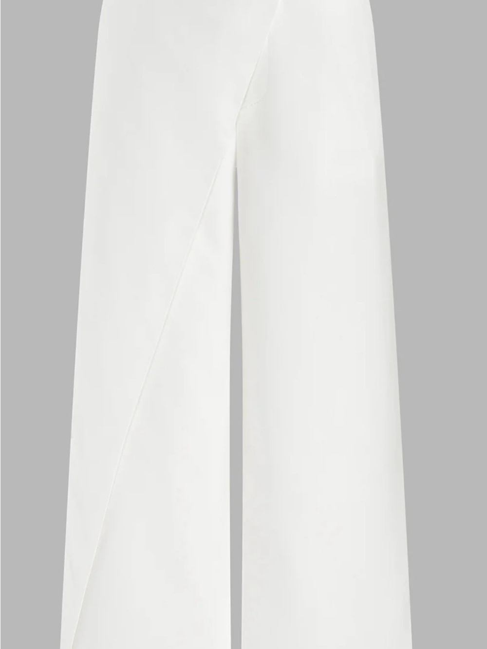 Commense Solid Asymmetrical Straight Leg Pants Set - XL - Black - Picture 9 of 16